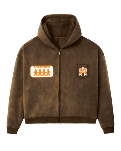 BETTER TOGETHER POCKET HOODIE (RUSTY)