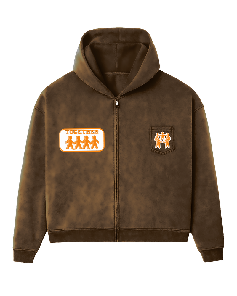 BETTER TOGETHER POCKET HOODIE (RUSTY)