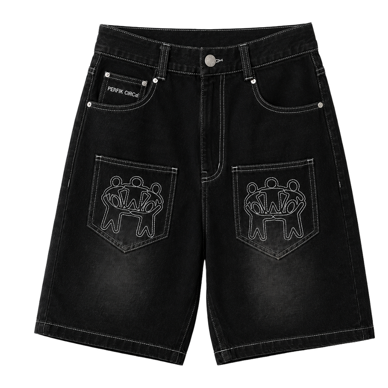 Pocket Denim Shorts