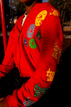 TOGETHER WE WIN ZIP HOODIE [RED]