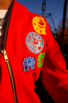 TOGETHER WE WIN ZIP HOODIE [RED]