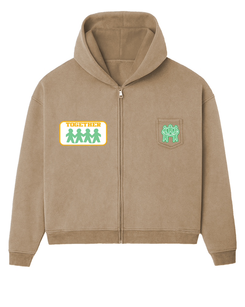 BETTER TOGETHER POCKET HOODIE (CREAM)