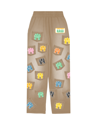BETTER TOGETHER POCKET SWEATPANTS [CREAM MULTI]