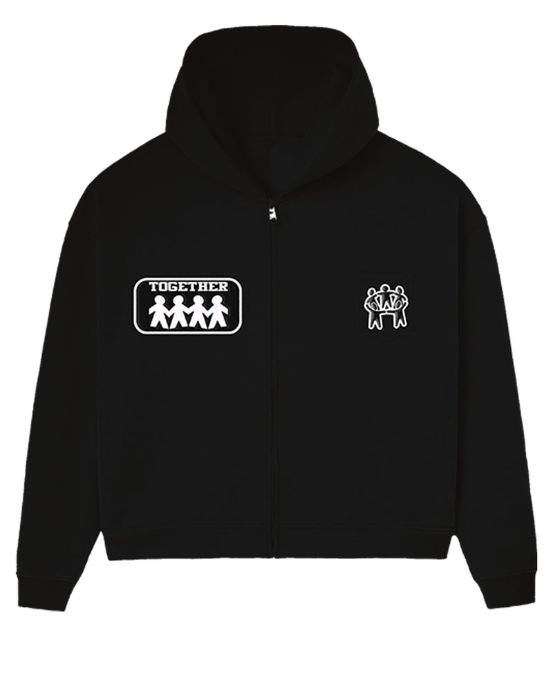 BETTER TOGETHER POCKET HOODIE [YIN BLACK]