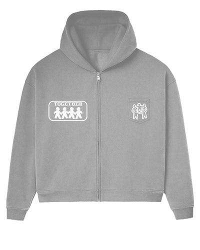 BETTER TOGETHER POCKET HOODIE [YANG GREY]