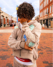 BETTER TOGETHER ZIP HOODIE [GREY WASH]