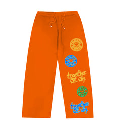 TOGETHER WE WIN Straight Leg Sweatpants // ORANGE